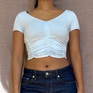 ruched crop top